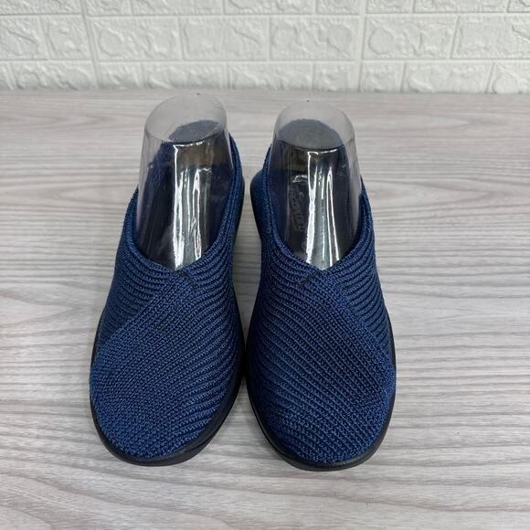 Arcopedico Mailu Shoe Sport Slip-On Knit Sz 37 Blue Black Wedge Washable Stretch - Picture 4 of 11